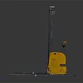 Industrial Hydraulic Forklift With Yellow Blue Body Lifting Mast Control Handle And Base Plate