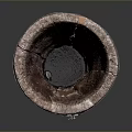 Handcrafted Wooden Barrel With Textured Surface And Cracked Design For Home Decor