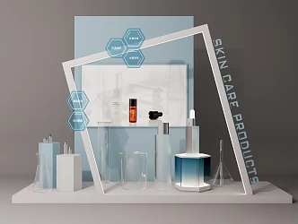 Modern Cosmetics Store Window Meichen 3d model