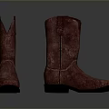 Fashionable Red Leather High Top Boots With Classic Design And Textured Exterior