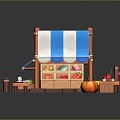 Modern Market Fruit Stall Spice Farmers Market 3d model