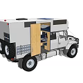 Modern RV Camper Traveller Trailer Casual Dining Car RV Camp 3d model