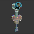 Industrial Precision Measurement Gauge With Blue Display And Stainless Steel Flange Base