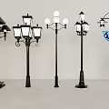 Various Styles of Outdoor Lights with Classic Lantern Shades and Lamp Post Designs