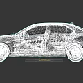 White Modern Sedan Car With Sleek Body And Stylish Side View Design