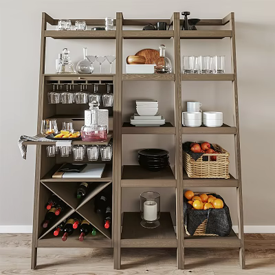 Modern Storage Rack Tableware Rack 3d model