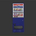 Blue Coca-Cola Vending Machine With Beverage Selection Buttons And Dispensing Area