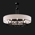 Modern Chandelier Designs With Multiple Lights Metal Frames And Fabric Shades