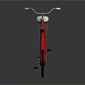 Stylish Red Bicycle With White Seat And Front Basket Modern Design