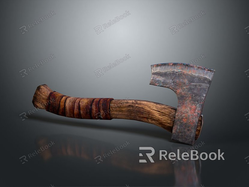 Tomahawk Axe Wooden Axe Handle Axe Mountain Axe Chopping Wood Axe Chopping Wood Axe Magic Axe model