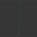 Black Long Rod Component With Circular Base And Smooth Surface