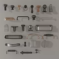 Modern Door Handle Round Handle 3d model