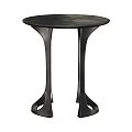 Modern Black Coffee Table With Stylish Curved Legs And Smooth Surface 3d model