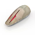 Character And Creature Metallic Conical Armor With Red Inner Details