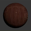 Red Leather Basketball With Embossed Magic Text And Star Design