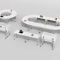 Versatile Functional Desks Including Hexagonal Round and Adjustable Designs for Office Study Spaces 3d model