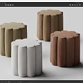 Sofa stool Low stool 3d model