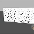 Modern Perforated Wall Panel With Circular Holes 3d model