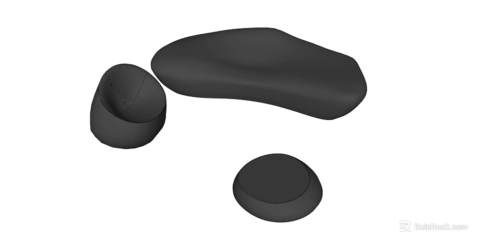 Modern Irregular Shaped Sofa Design With Circular Components And Smooth Lines 3d model