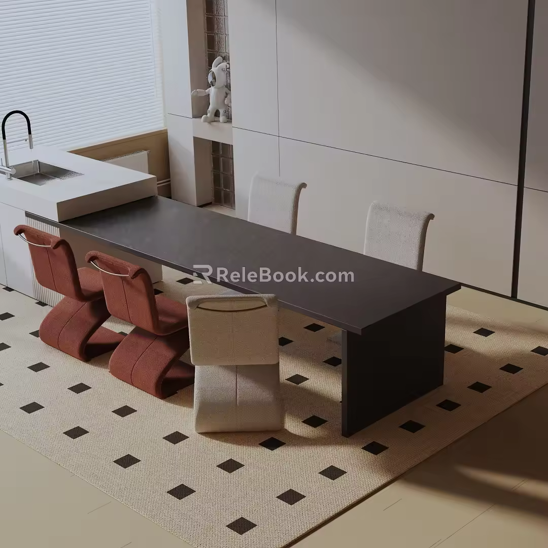 Modern table combination 3d model