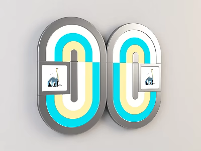 Cartoon children's wall lamp 3d model Cartoon children's wall lamp 3d model