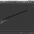 Tomahawk Halberd Battle Spear Battle Spear Long Axe Ge Long Handle Axe Game Weapon Cold Weapon Long Handle Weapon Low Face Number Low Model Simple Model Times 3d model