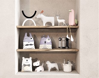 Modern Toy Doll Pillow Cat Animal Toy 3d model