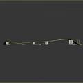 Flexible Curved Strip Component With White Mounting Points And Smooth Surface