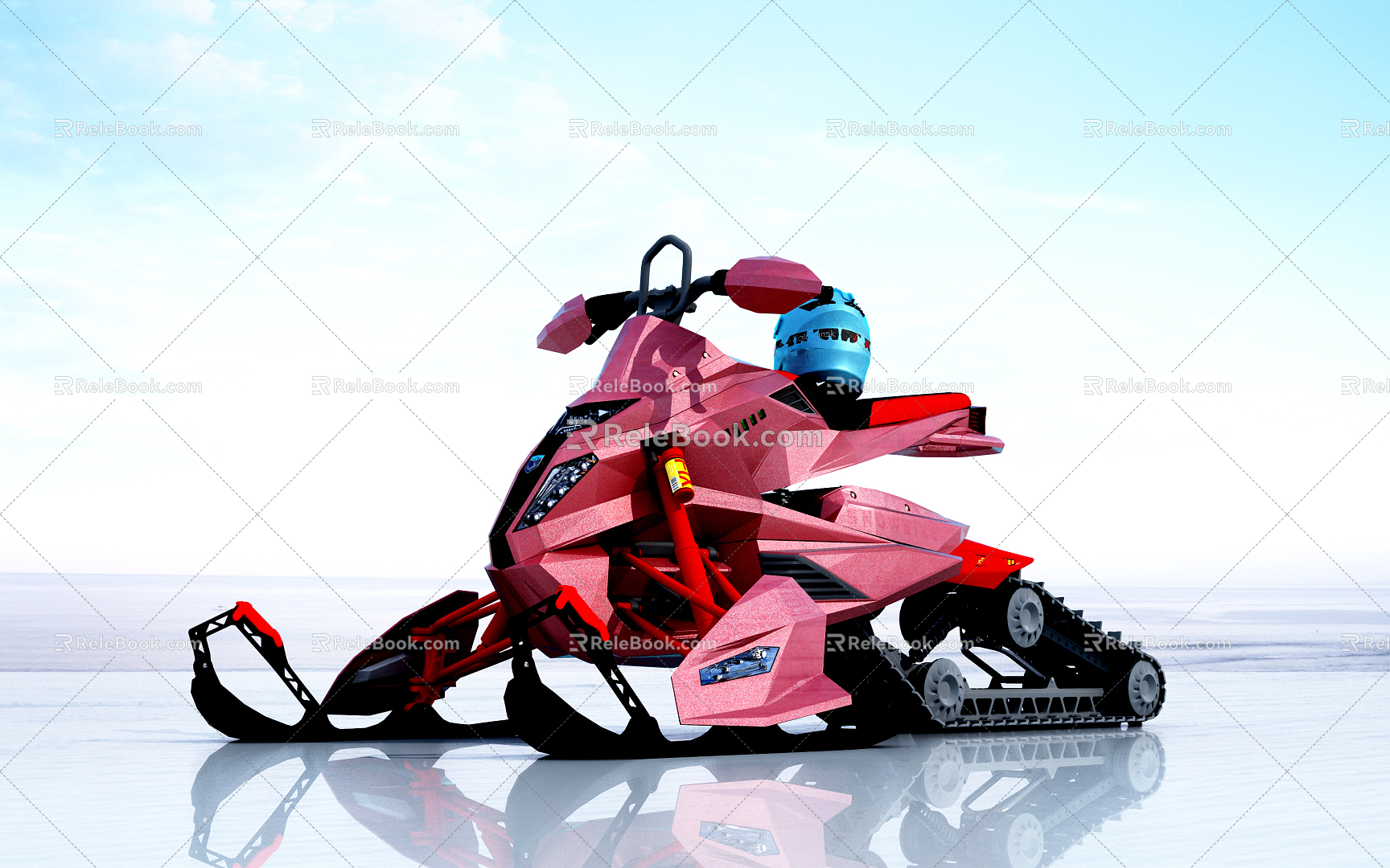 Modern Snowmobile 3d model