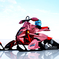 Modern Snowmobile 3d model