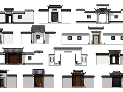 New Chinese Style Entrance Door Entrance Door model