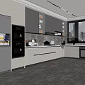 Modern Kitchen Interior Design With Sleek Cabinets Marble Countertop And Large Windows