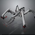 Mechanical Spider With Multi Legged Robotic Structure And Metallic Industrial Design 3d model