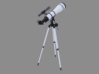 modern telescope astronomical telescope 3d model