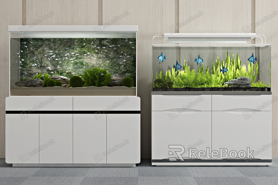 Modern fish tank ecological fish tank living room aquarium model