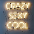 Modern neon decorative lights net red light creative neon luminous characters 3d model