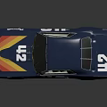 Blue Model Race Car With Number 42 Playcraft Logo And Colorful Stripes