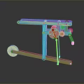 Blue Mechanical Household Tool With Gears Wheels And Simple Structure For Daily Use