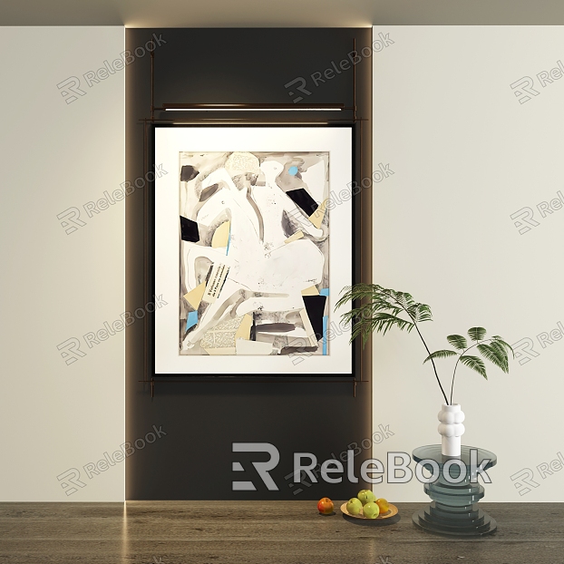 Abstract Hanging Paintings model