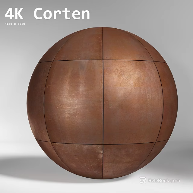 Spherical Metal Components With Brown Finish And Jointed Assembled Structure 3d model 