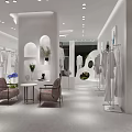 Hesini Clothing Store Front With Glass Window Display And Fashion Mannequins