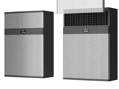 Modern Air Cooler Fan Design With Perforated Panel Display And Compact Structure 3d model