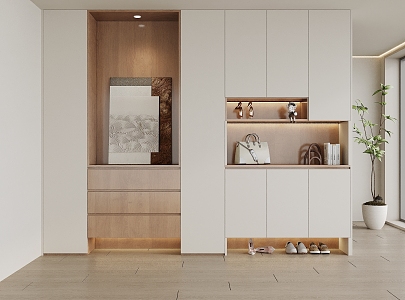 Modern shoe cabinet porch partition 3d model