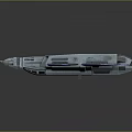 Streamlined Blue And Gray Spaceship With Solar Panels Sharp Nose And Wings