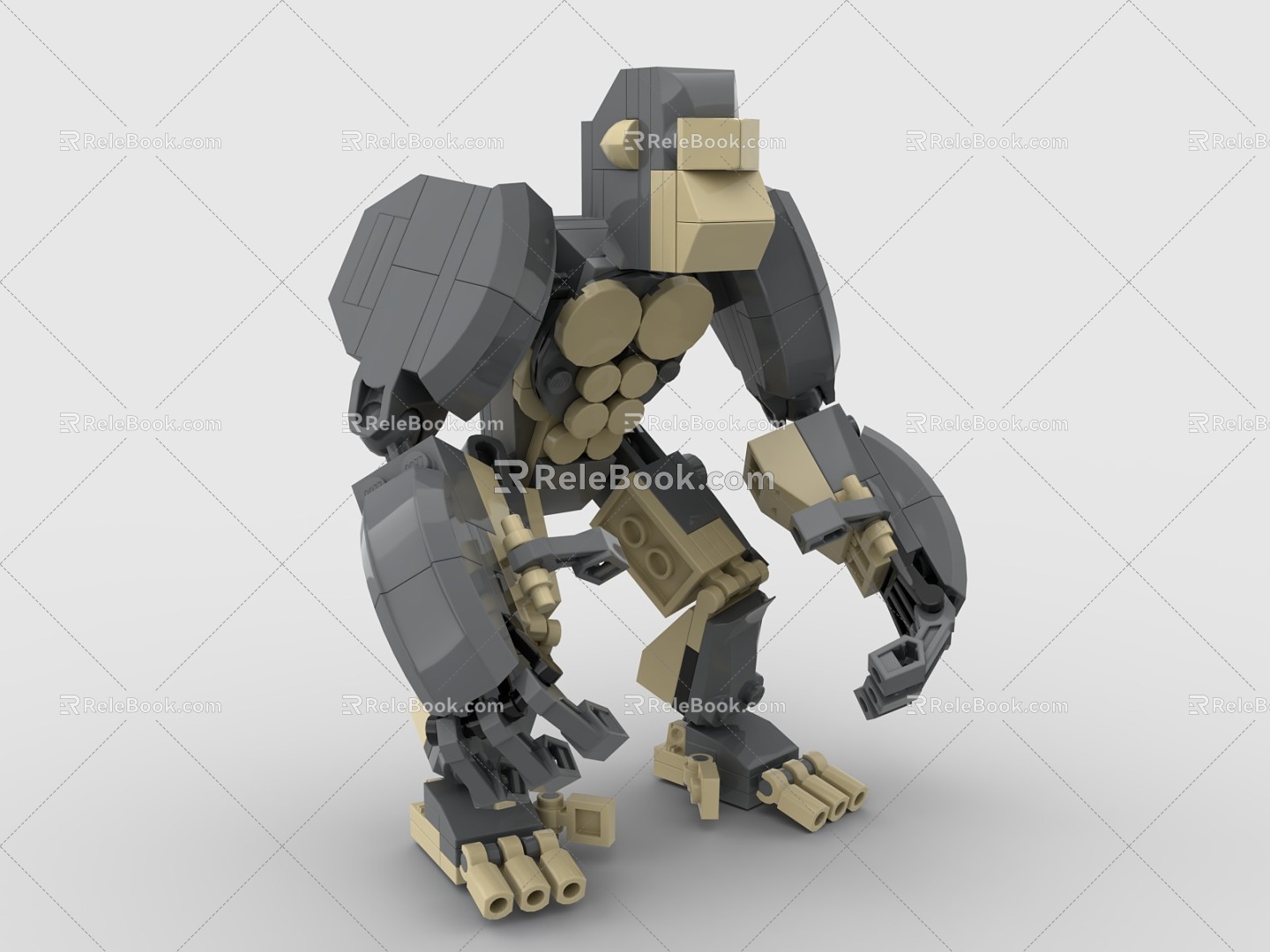 Lego toy gorilla donkey kong animal 3d model