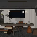 Modern study 3d model