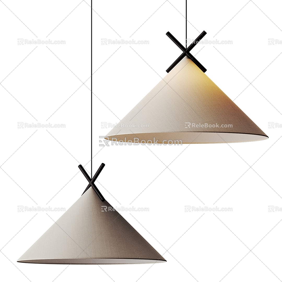 Modern chandelier bedroom chandelier bedside lamp 3d model