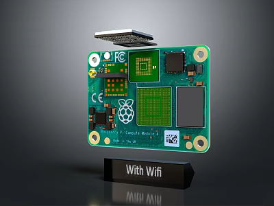 Smart Kitchen Appliance Control Board With WiFi Connectivity And Electronic Module 3d model