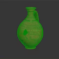 Ancient Terracotta Jug With Broken Hole Handle And Small Spout