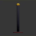 Black Stanchion Barriers With Pink Bases Yellow Tops And Red Ropes